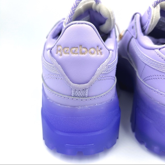 New Youth Reebok Classic Cardi B X Club C Crisp Purple Casual Sneakers 5 GX5027 - Picture 6 of 12
